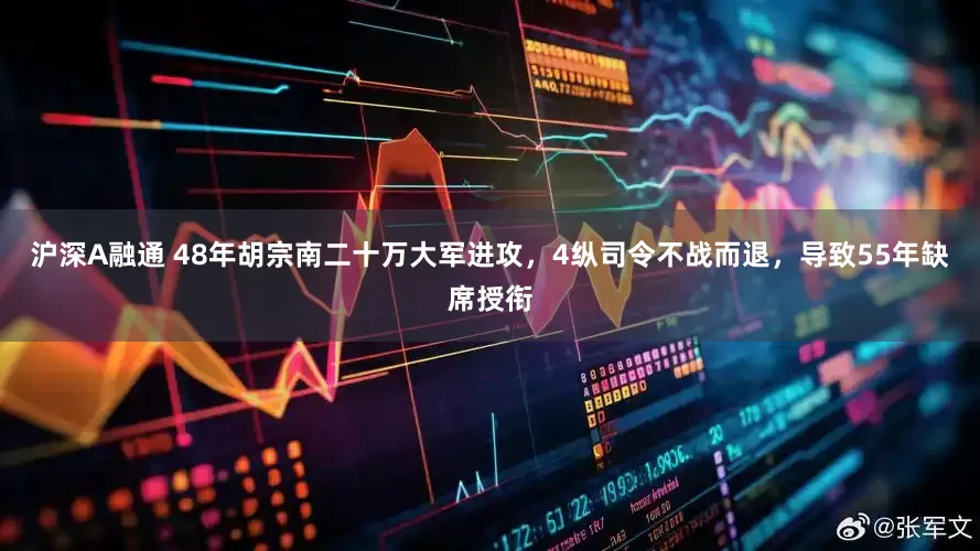 沪深A融通 48年胡宗南二十万大军进攻，4纵司令不战而退，导致55年缺席授衔